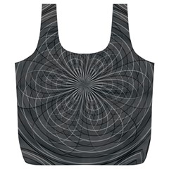 Abstract Spirals, Spiral Abstraction, Gray Color, Graphite Full Print Recycle Bag (xl) by Casemiro