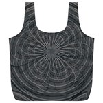 Abstract spirals, spiral abstraction, gray color, graphite Full Print Recycle Bag (XL) Back