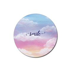 Smile Rubber Coaster (round)  by designsbymallika