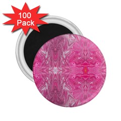 Magenta Repeats 2 25  Magnets (100 Pack)  by kaleidomarblingart