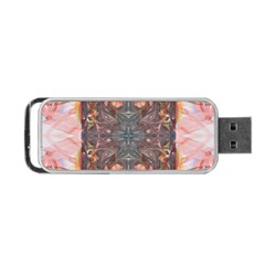 Mixed Media Art Print Portable Usb Flash (one Side) by kaleidomarblingart