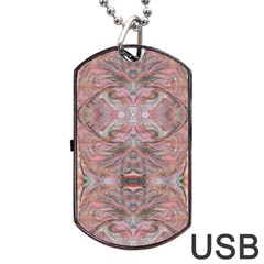 Orange Intricate Dog Tag Usb Flash (two Sides) by kaleidomarblingart