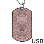 Orange intricate Dog Tag USB Flash (Two Sides) Back