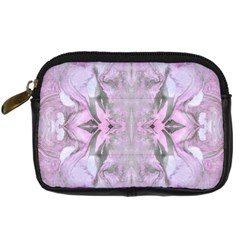 Pink Module Digital Camera Leather Case by kaleidomarblingart