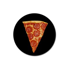 Pizza Rubber Round Coaster (4 Pack)  by snackkingdom