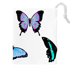 3 Butterflies Drawstring Pouch (5xl) by SomethingForEveryone