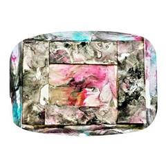 Marbling Collage Mini Square Pill Box by kaleidomarblingart