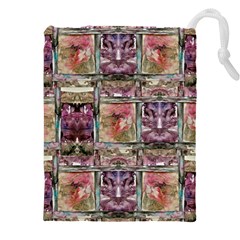 Collage Repeats  Drawstring Pouch (5xl) by kaleidomarblingart