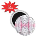 Line drawing on pink 1.75  Magnets (10 pack)  Front