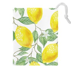 Vintage Lemons Drawstring Pouch (5xl) by SomethingForEveryone