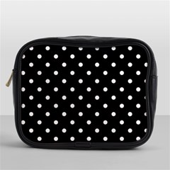 1950 Black White Dots Mini Toiletries Bag (one Side) by SomethingForEveryone