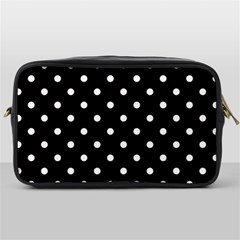 1950 Black White Dots Toiletries Bag (one Side) by SomethingForEveryone