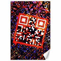 Root Humanity Bar And Qr Code In Flash Orange And Purple Canvas 20  X 30  by WetdryvacsLair