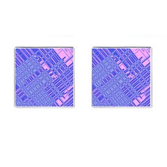 Root Humanity Barcode Purple Pink And Galuboi Cufflinks (square) by WetdryvacsLair