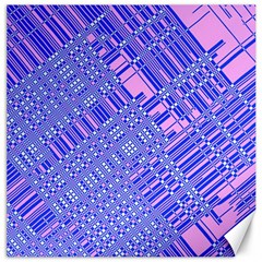 Root Humanity Barcode Purple Pink And Galuboi Canvas 12  X 12  by WetdryvacsLair