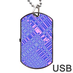 Root Humanity Barcode Purple Pink And Galuboi Dog Tag Usb Flash (one Side) by WetdryvacsLair