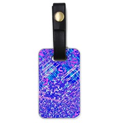 Root Humanity Bar And Qr Code Combo In Purple And Blue Luggage Tag (one Side) by WetdryvacsLair