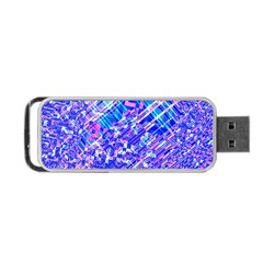 Root Humanity Bar And Qr Code Combo In Purple And Blue Portable Usb Flash (two Sides) by WetdryvacsLair