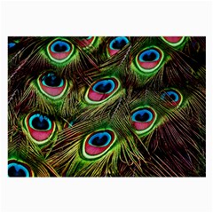 Peacock-feathers-plumage-pattern Large Glasses Cloth by Sapixe