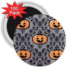 Pumpkin Pattern 3  Magnets (100 Pack) by NerdySparkleGoth