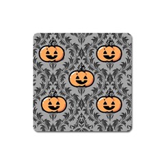 Pumpkin Pattern Square Magnet by NerdySparkleGoth