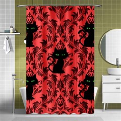 Cat Pattern Shower Curtain 48  X 72  (small)  by NerdySparkleGoth