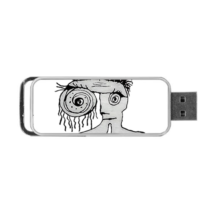 Weird Fantasy Creature Drawing Portable USB Flash (One Side)