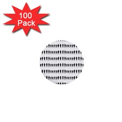 Athletic Running Graphic Silhouette Pattern 1  Mini Buttons (100 Pack)  by dflcprintsclothing