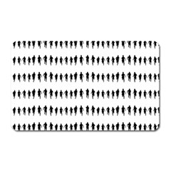 Athletic Running Graphic Silhouette Pattern Magnet (rectangular) by dflcprintsclothing