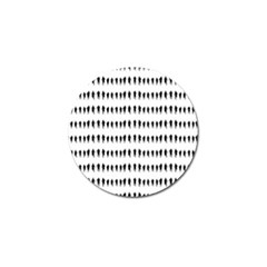 Athletic Running Graphic Silhouette Pattern Golf Ball Marker by dflcprintsclothing