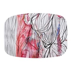 Flow Lines Mini Square Pill Box by kaleidomarblingart