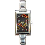 Modern Geometry Rectangle Italian Charm Watch Front