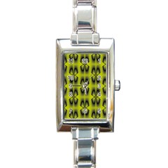 Digital Floral Rectangle Italian Charm Watch by Sparkle