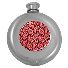 Digital Waves Round Hip Flask (5 Oz) by Sparkle