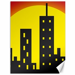 Skyline-city-building-sunset Canvas 36  X 48  by Sudhe