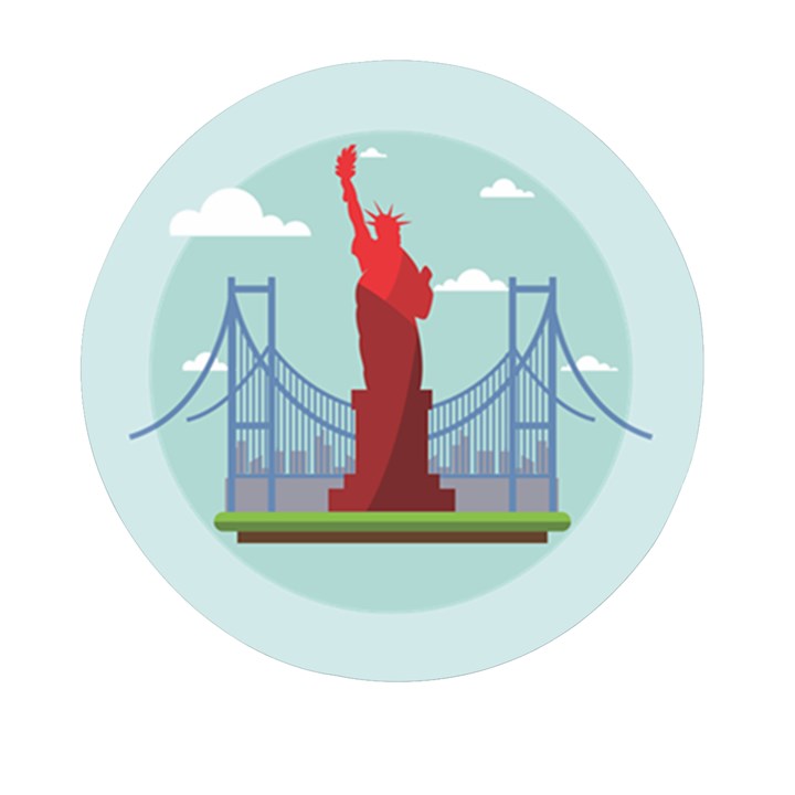 New-york-usa-liberty-landmark Mini Round Pill Box