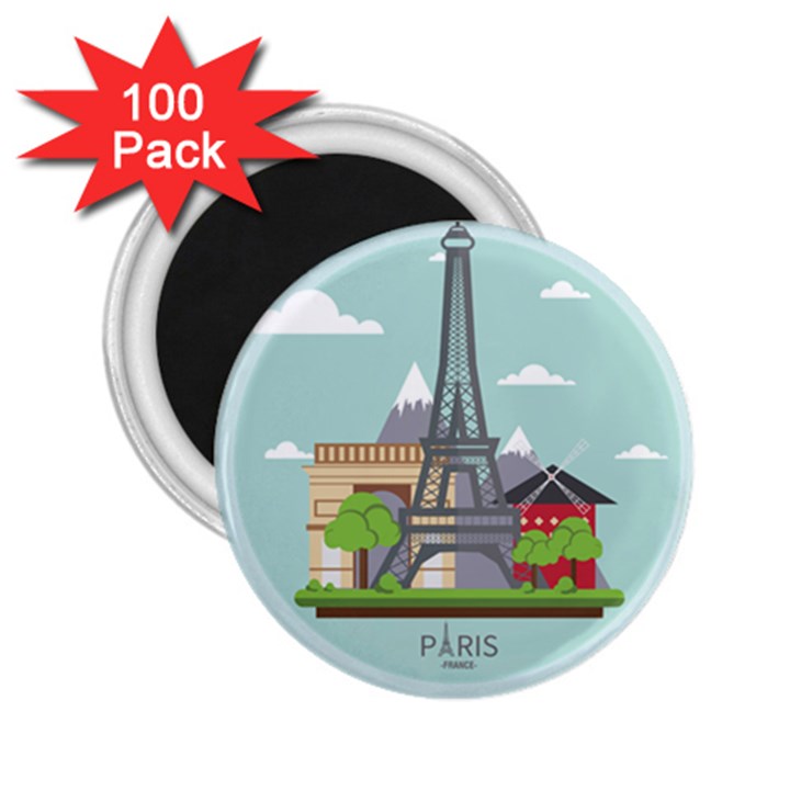 Paris-france-french-europe-travel 2.25  Magnets (100 pack) 