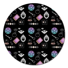 Pastel Goth Witch Magnet 5  (round) by NerdySparkleGoth