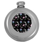 Pastel Goth Witch Round Hip Flask (5 oz) Front