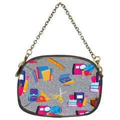 80s And 90s School Pattern Chain Purse (two Sides) by NerdySparkleGoth