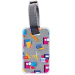 80s and 90s School Pattern Luggage Tag (two sides) Back