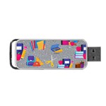 80s and 90s School Pattern Portable USB Flash (One Side) Front