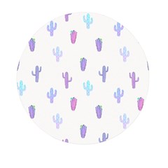 Purple And Blue Cacti Mini Round Pill Box (pack Of 5) by SychEva