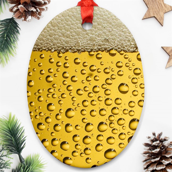 Beer Bubbles Ornament (Oval)