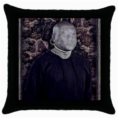 No Face Hanged Creepy Poster Throw Pillow Case (black) by dflcprintsclothing