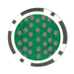 Lotus Bloom In The Blue Sea Of Peacefulness Poker Chip Card Guard by pepitasart