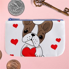 French Bulldog Hearts Large Coin Purse by SomethingForEveryone