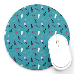 Manicure Supplies  Nail Polish Round Mousepads by SychEva