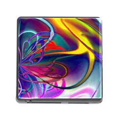 Colorful Rainbow Modern Paint Pattern 13 Memory Card Reader (square 5 Slot) by DinkovaArt