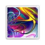 Colorful Rainbow Modern Paint Pattern 13 Memory Card Reader (Square) Front